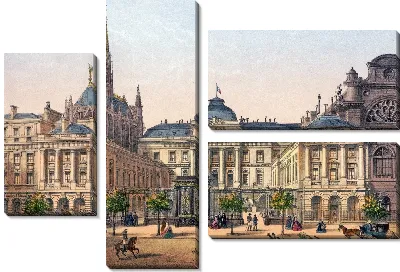 Картина Париж. Дворец правосудия и др. Чапель (1870-1879)