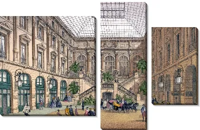 Картина Париж. Кур-дю-Гранд-отель дю Лувр (1870–1879)