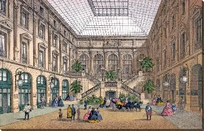 Картина Париж. Кур-дю-Гранд-отель дю Лувр (1870–1879)