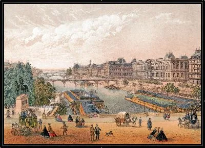 Париж. Лувр и Тюильри на приз дю Пон-Нёф (1870-1879)