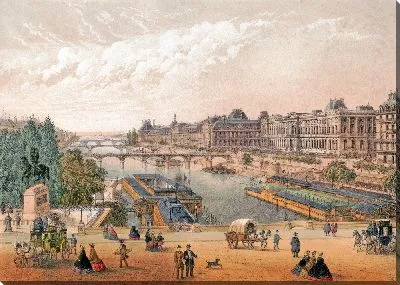 Париж. Лувр и Тюильри на приз дю Пон-Нёф (1870-1879)