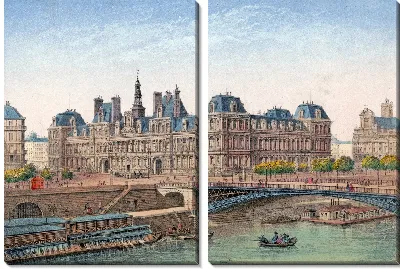 Картина Париж. Отель де Виль (1870-1879)