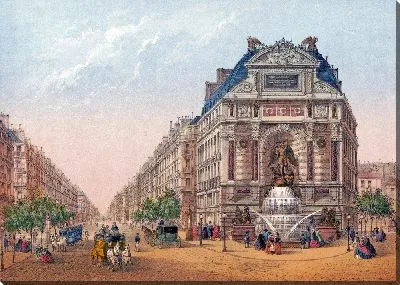 Париж. Фонтен Сен-Мишель (1870-1879)