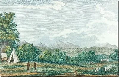 Лагерь Jager-Kraal dans le pays d'Auteniquois (18 век)