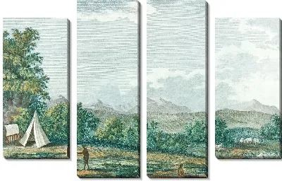 Лагерь Jager-Kraal dans le pays d'Auteniquois (18 век)