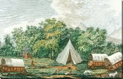 Картина Лагерь на реке Дайвен-Хок (18 век)