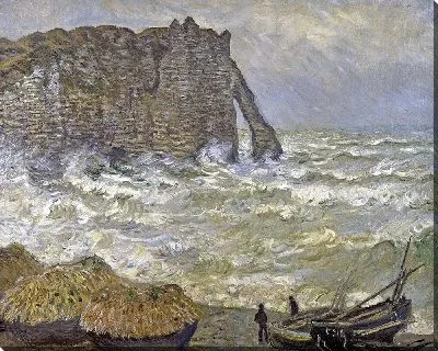 Картина Этрета, бурное море, 1883 г.