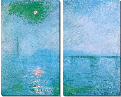 Картина Туман на мосту Чаринг-Кросс на Темзе