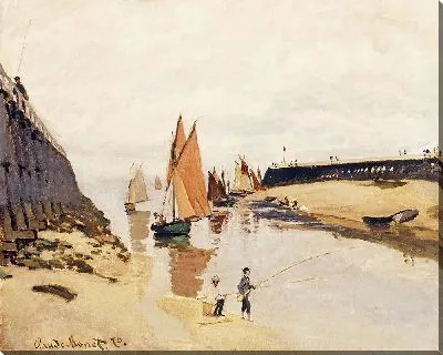 Картина Волнорез в Трувиле, отлив