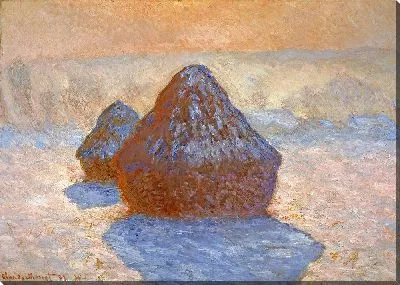 Картина Эффект снега в стогах сена