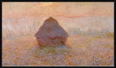 Картина Стог зерна, Солнце в тумане