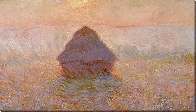 Картина Стог зерна, Солнце в тумане