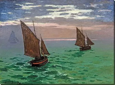 Картина Рыболовные лодки в море