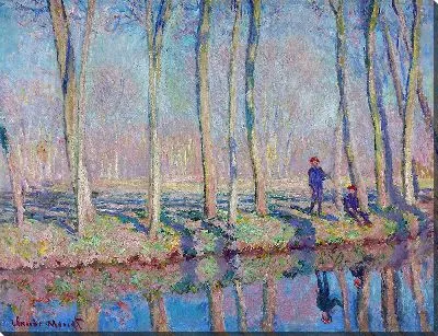 Картина Жан-Пьер Ошеде и Мишель Моне на берегу Эпта