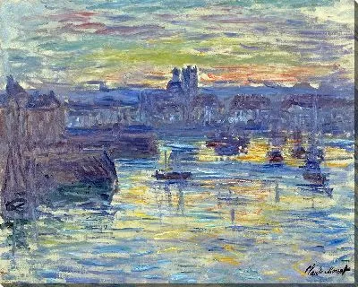 Картина Порт Дьепп, вечер