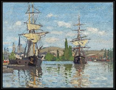 Картина Корабли, плывущие по Сене в Руане