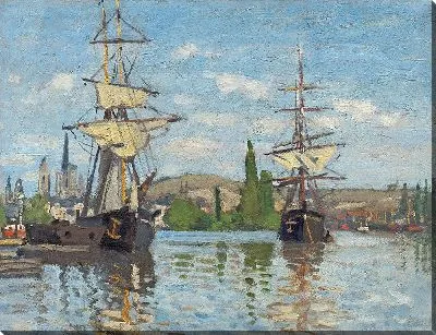 Картина Корабли, плывущие по Сене в Руане