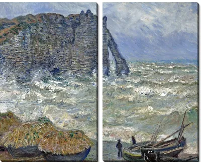 Картина Бурное море в Этрета
