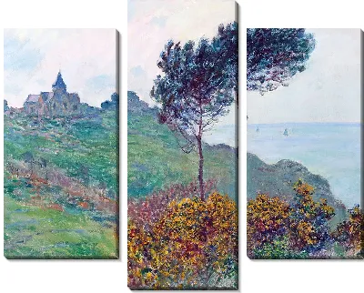 Картина Церковь в Варенжвиле, пасмурная погода