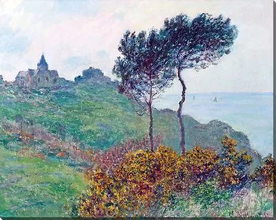 Картина Церковь в Варенжвиле, пасмурная погода