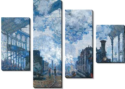 Картина Прибытие поезда на вокзал Сен-Лазар