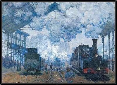 Картина Прибытие поезда на вокзал Сен-Лазар