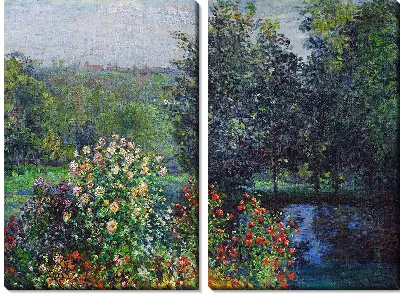 Картина Кусты роз в саду в Монжероне