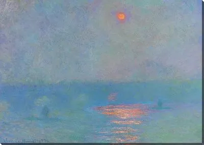 Картина Мост Ватерлоо. Эффект солнечного света в тумане. - 2