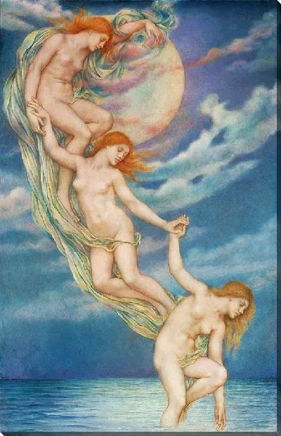 Картина Лунные лучи погружаются в море (1918)