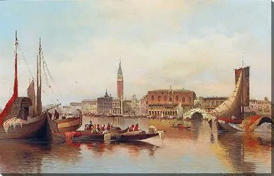 Картина Венецианская сцена с видом на площадь Святого Марка