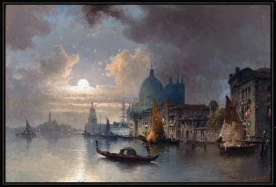 Венеция, лунная ночь в Бачино (1894)