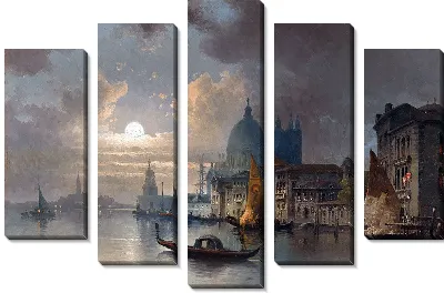 Венеция, лунная ночь в Бачино (1894)