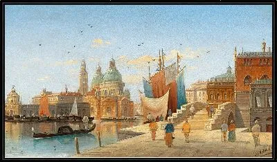 Картина Венеция, вид на Санта-Мария-делла-Салюте