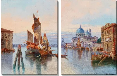 Картина Венеция, вид на Санта-Мария-делла-Салюте (2)