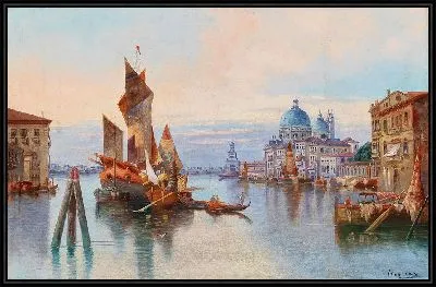 Картина Венеция, вид на Санта-Мария-делла-Салюте (2)