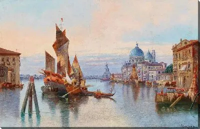 Картина Венеция, вид на Санта-Мария-делла-Салюте (2)