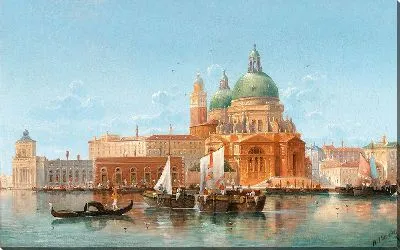 Картина Венеция, вид на Пунта делла Догана