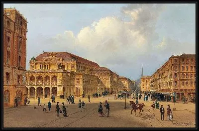 Вид на Венскую государственную оперу (1880 г.)