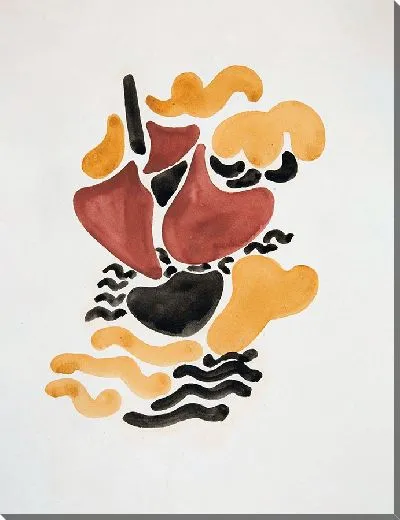 Картина Абстракция на основе цветочных форм, IV (1921)