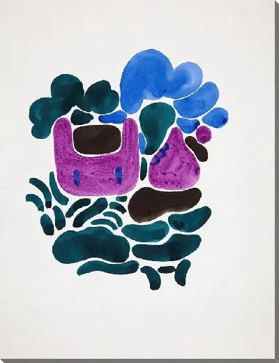 Картина Абстракция на основе цветочных форм, III (1921)