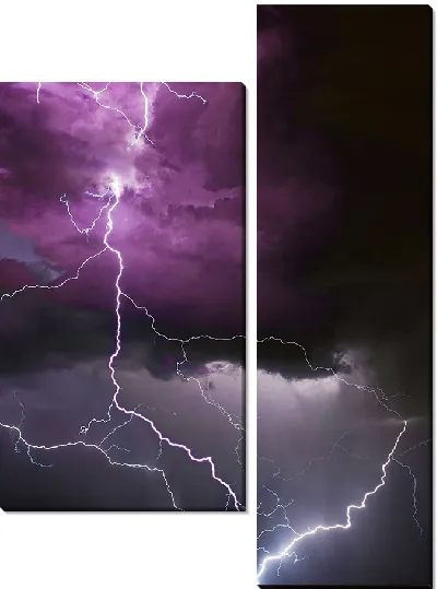 Модульная картина Яркая молния №2