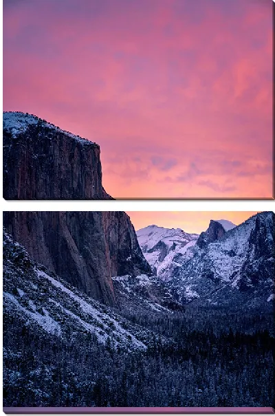 Модульная картина Изогнутая гора