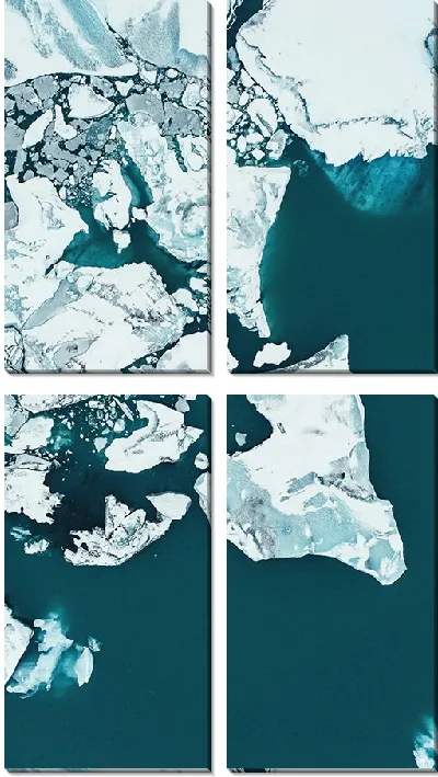 Модульная картина Льдины в море №5