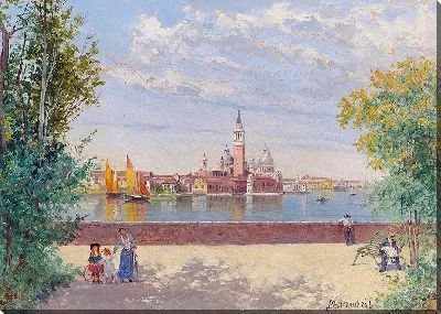 Картина Венеция, вид на Сан-Джорджо с Джардини.