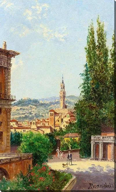 Картина Вид на Дворец Веккьо из садов Боболи, Флоренция