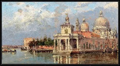 Картина Венеция, Санта-Мария-делла-Салюте со Старой Доганой