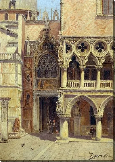 Картина Венеция, Порта делла Карта, Дворец Дукале