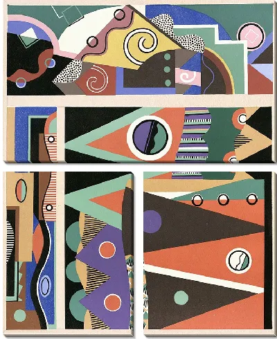 Картина Коллекции декора и цветов, табл. 03 (1930 г.)