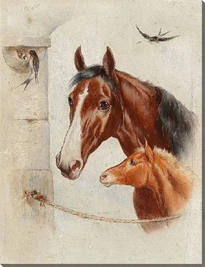 Картина Идиллическая сцена в конюшне