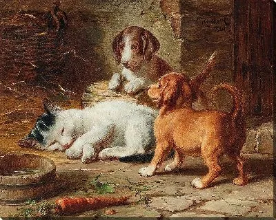 Картина Щенки проснулись (1884)